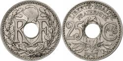 World Coins - France, 25 Centimes, Lindauer, 1917, Paris, Souligné, Nickel,