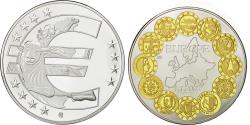 World Coins - France, Medal, L'Europe des Douze, 01 Janvier 2002, , Copper Plated Silver