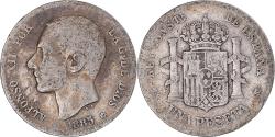 World Coins - Coin, Spain, Alfonso XII, Peseta, 1885, Madrid, , Silver, KM:686