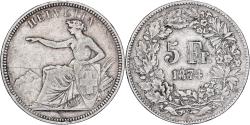 World Coins - Switzerland, 5 Francs, 1874, Silver, , KM:11