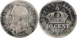 World Coins - France, Napoleon III, 50 Centimes, 1865, Paris, Silver, , Gadoury:417