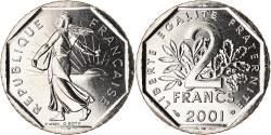 World Coins - Coin, France, Semeuse, 2 Francs, 2001, Paris, BU, , Nickel, KM:942.2