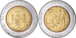 World Coins - Coin, San Marino, 500 Lire, 1982, , Bi-Metallic, KM:140