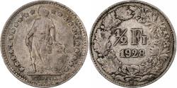 World Coins - Switzerland, 1/2 Franc, 1928, Bern, Silver, , KM:23