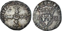 World Coins - Coin, France, Henri IV, 1/4 Ecu, 1605, Montpellier, Very rare,