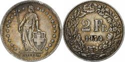 World Coins - Switzerland, 2 Francs, 1944, Bern, Silver, , KM:21