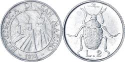 World Coins - Coin, San Marino, 2 Lire, 1974, , Aluminum, KM:31