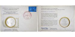 World Coins - Japan, Medal + stamp, International Society of Postmasters, 1976, Silver, Proof