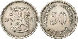 World Coins - Finland, 50 Penniä, 1921, Copper-nickel, , KM:26