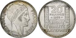 World Coins - France, Turin, 20 Francs, 1938, Paris, , Silver, KM:879, Gadoury:852