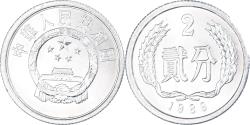 World Coins - Coin, China, 2 Fen, 1989