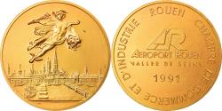 World Coins - France, Token, Chambre de Commerce et d'Industrie de Rouen, Aviation, 1991