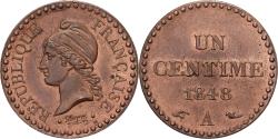 World Coins - France, Centime, Dupré, 1848, Paris, Bronze, , Gadoury:84, KM:754