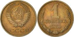 World Coins - Coin, Russia, Kopek, 1980, Saint-Petersburg, , Brass, KM:126a