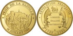 World Coins - France, Medal, Révolution Française, Prise de la Bastille, Copper-Nickel Gilt