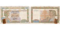 World Coins - France, 500 Francs, La Paix, 1942-03-05, T.4839, VF(20-25)