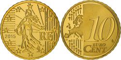 World Coins - France, 10 Euro Cent, 2015, Proof / BE, , Brass, KM:New