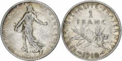 World Coins - Coin, France, Semeuse, Franc, 1910, Paris, , Silver, KM:844.1
