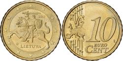 World Coins - Lithuania, 10 Centimes, 2015, Vilnius, Nordic gold,