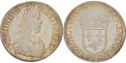 World Coins - Coin, France, Louis XIV, Écu à la mèche longue, Ecu, 1652, Troyes,