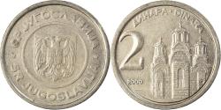 World Coins - Coin, Yugoslavia, 2 Dinara, 2000