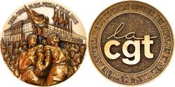 World Coins - France, Medal, 100ème Anniversaire de la C.G.T, Monnaie de Paris,