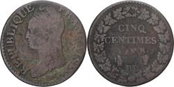 World Coins - Coin, France, Dupré, 5 Centimes, AN 8, Strasbourg, , Copper