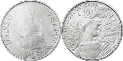 World Coins - Vatican, Paul VI, 10 Lire, 1966 - Anno IV, Rome, Aluminum, , KM:87
