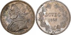 World Coins - Papal States, Pius IX, Scudo, 1853, Rome, Silver, , KM:1336
