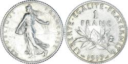 World Coins - Coin, France, Semeuse, Franc, 1917, Paris, , Silver, KM:844.1
