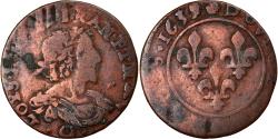 World Coins - Coin, France, Louis XIII, Double Tournois, 1639, Vallée du Rhône,