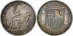 World Coins - Spain, Peseta, 1933, Madrid, Silver, , KM:750