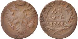 World Coins - Coin, Russia, Denga, 1/2 Kopek, 1738, , Copper, KM:188