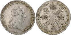 World Coins - Austrian Netherlands, Francis  II, 1/4 Kronenthaler, 1793, Kremnica, Silver