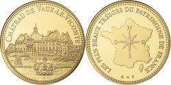 World Coins - France, Medal, Château de Vaux-le-Vicomte, Utrecht, Copper-Nickel Gilt