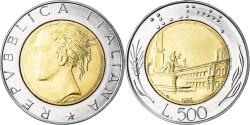 World Coins - Coin, Italy, 500 Lire, 1985, Rome, BU, , Bi-Metallic, KM:111