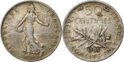 World Coins - France, Semeuse, 50 Centimes, 1909, Paris, , Silver, KM:854