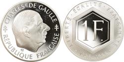 World Coins - Coin, France, Charles de Gaulle, Franc, 1988, Paris, Proof, , Silver