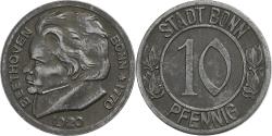World Coins - Germany, Stadt Bonn, 10 Pfennig, 1920, Beethoven, , Iron