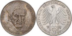 World Coins - Germany, 5 Mark, Carl Friedrich Gauss, 1977, Hambourg, Silver, , KM:145