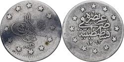 World Coins - Turkey, Abdul Hamid II, Kurush, AH 1293/27 / 1902, Qustantiniyah, Silver
