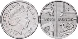World Coins - Great Britain, 5 Pence, 2010, Royal Mint, Cupronickel, , KM:1109