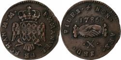 World Coins - Order of Malta, Emmanuel de Rohan, 10 Grani, 1786, Copper,