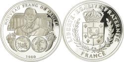 World Coins - France, Medal, Nouveau Franc De Gaulle, , Silver