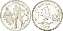 World Coins - Coin, France, Cross-country skier, 100 Francs, 1991, BE, , Silver