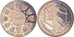 World Coins - France, Medal, L'Europe, La Semeuse, Politics, 2001, MDP,