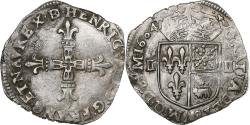 World Coins - France, Henri IV, 1/4 Ecu de Béarn, 1604, Morlaas, Silver,