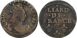 World Coins - France, Louis XIV, Liard, 1657, Poitiers, Copper, , Gadoury:80