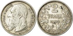 World Coins - Coin, Belgium, 2 Francs, 2 Frank, 1909, , Silver, KM:59