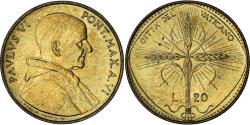 World Coins - Coin, VATICAN CITY, Paul VI, 20 Lire, 1968, Roma, , Aluminum-Bronze